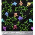 thumbnail image 1 of Soimoi Poly Georgette Fabric Leaves & Bell Floral Print Fabric by Yard 42 Inch Wide, 1 of 3