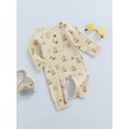 thumbnail image 3 of Kmbangi Baby Rainbow Romper Long Sleeve Pants Buttoned Crotch Bodysuit, 3 of 8