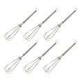 thumbnail image 1 of 6pcs Stainless Steel Mini Egg Beater Hand Cream Whisk Spring Handle Blender Mixer Kitchen Gadget, 1 of 8