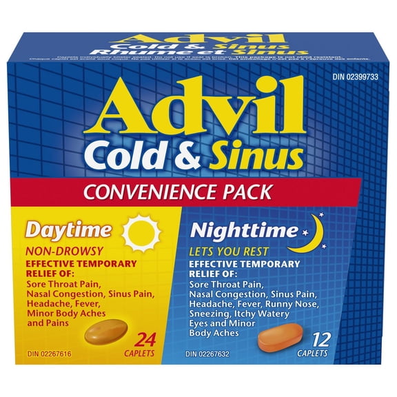 Advil Cold & Sinus, Convenience Pack Daytime & Nighttime, 36 Count