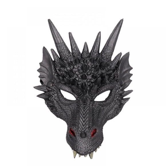 Greyghost 4D Dragon Mask Half Face Mask For Adult Kids Teens,Halloween Costume Party Cosplay Party Decoration
