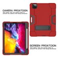 thumbnail image 3 of Mignova pour iPad Pro 11 2020, Étui Hybride Robuste à Trois Couches, Intégralement Antichoc, Armure de Protection Robuste avec Support pour Apple iPad Pro 11 Pouces 2020/2018 (Rouge/noir), 3 of 7