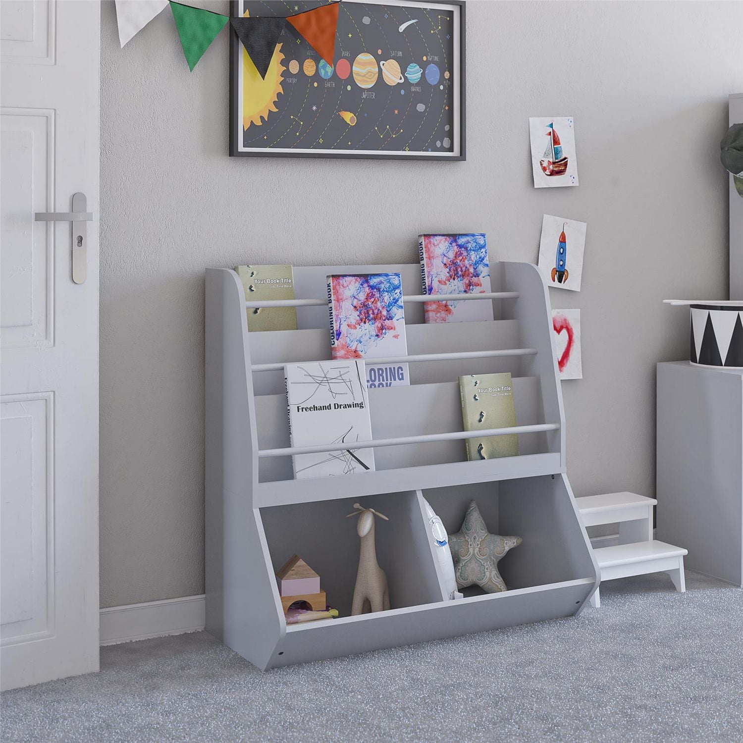 Ameriwood Home Tyler Kids Book and Toy Storage