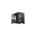 thumbnail image 1 of Antec FLUX m, Ventilateurs 6 PWM Inclus, Plateforme F-LUX, Chambre avant PSU, Design FLUX d'Air Vertical, Support de Radiateur Supérieur 360mm, Type-C 3.2 Gen 2, Boîtier Compact MicroATX PC, 1 of 15