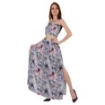 thumbnail image 3 of Bimba 2 Pcs Robe de Plage Sexy pour Femmes Imprimée Smockée Crop Top & Longue Jupe Ensemble, 3 of 7