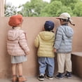 thumbnail image 4 of Kids Hooded down Jacket Zipper Puffer Outerwear Coat Classic Solid Color Lightweight down Jacket for 2-14 Years Old, 4 of 8