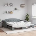 thumbnail image 1 of vidaXL Daybed with Trundle Dark Grey 100x190 cm Fabric, 1 of 5