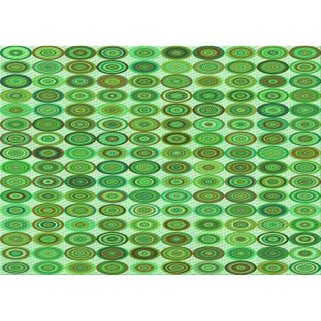 Ahgly Tapis Rectangulaire Lavable en Machine Intérieur Transitionnel Vert Lime Foncé, 5 Pieds x 8 Pieds
