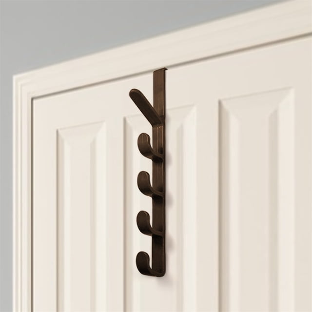 Home Textile Storage -Hook Over-Door Organizer for Coats Hats and Household Accessories Heavy-Duty Rack Carrying Capacity for Easy Household Organization