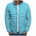 thumbnail image 3 of Mens Solid Color Jacket Cotton Padded Jacket Fashion Cotton Padded Jacket Mens Warm Cotton Padded Jacket, 3 of 3