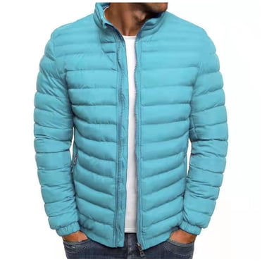 Mens Solid Color Jacket Cotton Padded Jacket Fashion Cotton Padded Jacket Mens Warm Cotton Padded Jacket