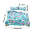 thumbnail image 2 of Easter Egg Duvet Cover Set for Men Women Cartoon Rabbit Print 3-Piece Bedding Set with 2 Pillowcases Queen Size, 2 of 6
