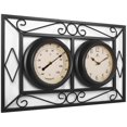 thumbnail image 2 of Infinity Instruments 20108BK-TC l'Horloge / Thermomètre Suspendu Extérieur de Serre-Livres, 2 of 6