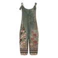 thumbnail image 3 of WILLBEST Jeans pour Femmes Combinaison d'Été Décontractée Sans Manches Imprimée Confortable avec Poches Pantalon Cargo Ample, 3 of 4
