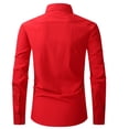thumbnail image 3 of zanvin Chemises Habillées pour Hommes Manches Longues Sans Plis Coupe Régulière Boutonnée Formelle, Rouge, P, 3 of 3