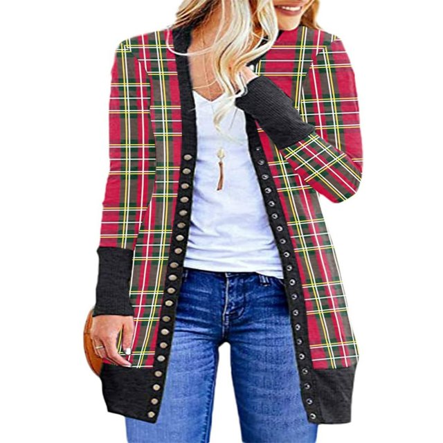 Cardigan de Noël à Manches Longues pour Femmes