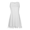 thumbnail image 3 of FAIWAD Robes T-Shirt d'Été pour Femmes Tendance Robe Mini en Dentelle Patchwork Décontractée Boho Débardeur Robe d'Été avec Poches, 3 of 3