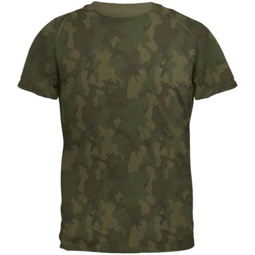 T-shirt Doux pour Homme Green Woodland Camo