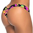 thumbnail image 4 of XZNGL Femmes Bas de Bikini Brésilien Imprimé String Bain Plage Maillot de Bain, 4 of 8