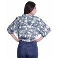 thumbnail image 4 of Moomaya Hauts Cache-Cœur pour Femmes Imprimés Taille Élastique Manches Boxy Blouse Cache-Cœur Décontractée, 4 of 4