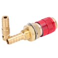 thumbnail image 4 of Quick Hose Connector Fitting Hose Connector Hose Fitting Tig Welding Quick Connector Fitting Solid Brass For MIG TIG Welder Torch Red, 4 of 8
