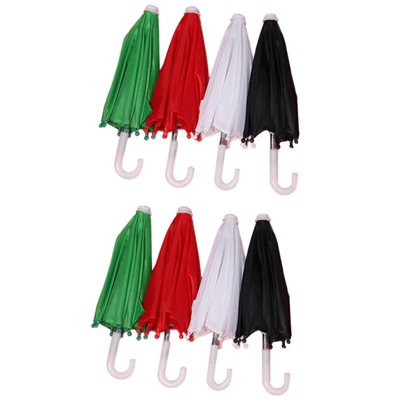 8 Pcs Parapluie Décoratif pour Poupée Petit Parapluie Jouet Ornement de Maison de Poupée