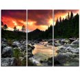 thumbnail image 3 of Tableau mural très large Design Art Bord Paysage Rivière des rocheuses au couchée de soleil, 3 of 3