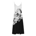 thumbnail image 4 of SMihono Robes d'Été Bohémiennes Femmes Grande Taille Mode Femmes Été Décontracté Imprimé Col en V Camisole Sans Manches Longue Robe, 4 of 5