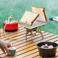 thumbnail image 4 of Danhjin Grille-Pain pour Cuisinière de Camping, Grille-Pain Pliable Portable à Structure Stable en Acier Inoxydable 304 pour Cuisinière Extérieure, Grille-Pain de Camping, Grille-Pain pour Pain pour la Randonnée, le Camping, le Pique-Nique, 4 of 9