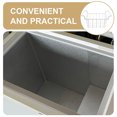 thumbnail image 3 of COMPUKAS Freezer Storage Basket White Metal Wire with Hanging Handles Space Saving Organizer for Foods, 3 of 8