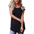 thumbnail image 1 of CHGBMOK Corset Grande Taille pour Femmes T-Shirt Imprimé Décontracté Col Rond Manches Courtes Mode Été Plage en Solde, 1 of 7