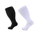 thumbnail image 1 of 2 Paires de Bas de Compression Grande Taille pour Femmes et Hommes, Hauteur Genou, Soutien, Mollet Grand, Bas, Bas de Compression, Beige, 1 of 1