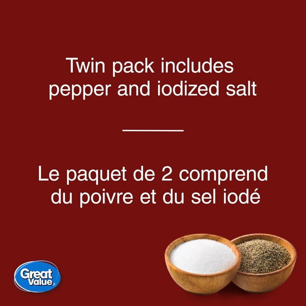 Great Value Iodized Salt and Pepper - Walmart.ca