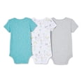 thumbnail image 2 of George Infants' Unisex Layette 100% Cotton 3-Pack Bodysuit, 2 of 2