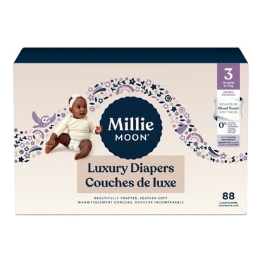 Millie Moon Luxury Diapers, Size 3, 88 Count