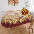 thumbnail image 1 of Fall Tablecloth Oval 52 x 70 Inch, Oval Fall Tablecloth, Autumn Pumpkin Thanksgiving Tablecloth Oval, Fall Oval Table Cover, 1 of 5