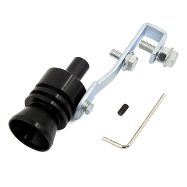 Unique Bargains Universal Black Turbo Sound Exhaust Whistle Blow Off Valve Simulator XL