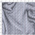 thumbnail image 4 of Soimoi Blue Velvet Fabric Maze & Rose Floral Decor Fabric Printed Yard 58 Inch Wide, 4 of 6