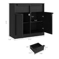 thumbnail image 3 of Kojooin 62 in Sideboard Buffet Cabinet, Large Coffee Bar Cabinet with 2 Doors, 2 Drawers and Adjustable Shelves, 3 of 6
