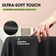 thumbnail image 2 of Table Cloth - Polyester Table Cloth for Rectangle Table, 60''x84'' Tablecloth, Decorative Tablecloths for Parties, Dinings, Picnics, Washable & Ironable, Black Black 60" X 84" Black 60" X 84", 2 of 5