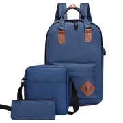 EGNMCR Backpack Three Piece Set, Large Capacity USB Student Backpack, Suitable For School And Outdoor Travel, Computer Bag For Men And Women With Large Capacity backpack backpack