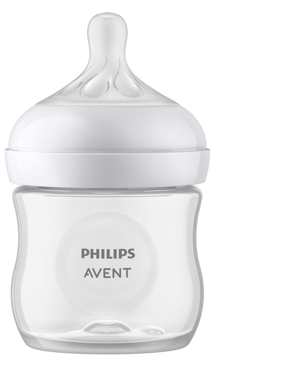 Philips Avent Natural Baby Bottle with Natural Response Nipple, Clear, 4oz Bottle, SCY900/01
