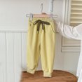 thumbnail image 2 of Yuyuzo Pantalon Bébé Élastique à Cordon Taille Haute Unisexe Enfants Bas Resserré avec Poches, 2 of 4