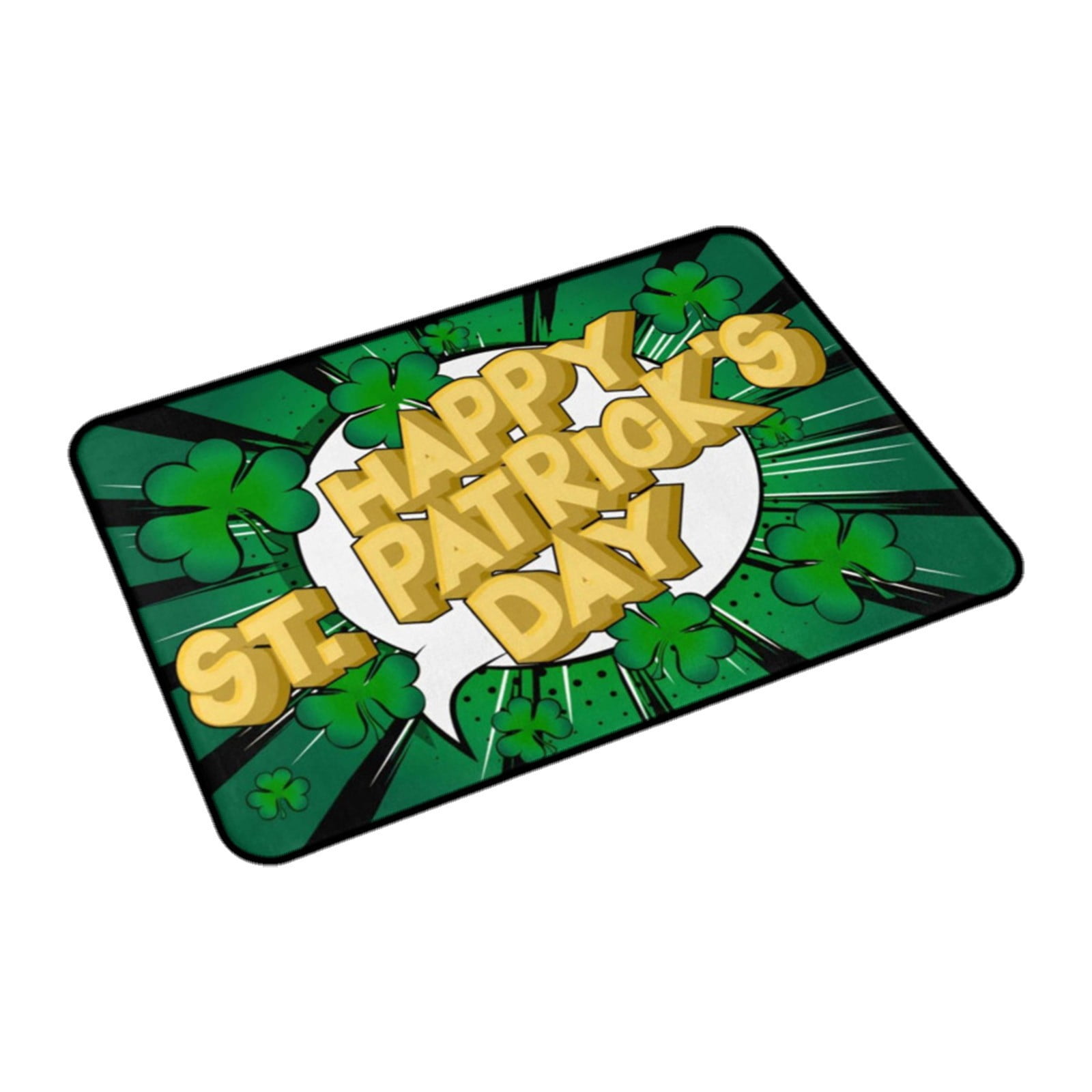 Dvkptbk St Patricks Day Front Door Mat. Patrick's Day Rug Ornament Green Decorative Rug Irish Celebration Decorative Rug Indoor Doormat St Patricks Day Decorations