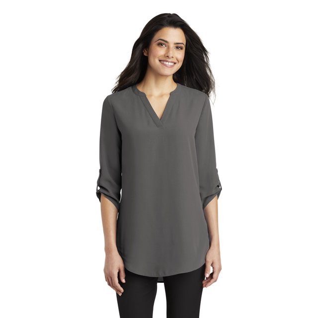 Port Authority Blouse Tunique à Manches 3/4 pour Femmes