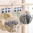 thumbnail image 2 of Dog Pillow Beds Multi-functional Folding Wall-hanging Clothes Rack Clothes Balcony Drying Artifacts Household Six Clip Underwear Socks Drying Hanging Racks, 2 of 7
