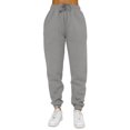 thumbnail image 2 of Innerwin Two Piece Outfit Drawstring Women Jogger Set Sports Long Sleeve Beam Foot Sweatsuits Grey S, 2 of 7