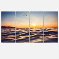 thumbnail image 2 of Orange Teinté Eaux de Mer au Lever du Soleil - Photo de Plage Impression sur Toile, 2 of 3