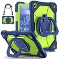 thumbnail image 2 of Samsung Tab A9 8,7 Pouces Étui de Protection Tout Inclus - Étui Antichoc en Silicone et PC avec Support Rotatif, Antichute et Résistante à l'Usure, Design Embossé, Comprend une Bandoulière - Lotus Violet et Menthe, 2 of 6