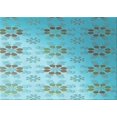 thumbnail image 1 of Ahgly Tapis Rectangulaire Lavable en Machine Intérieur Transitionnel Vert Écume de Mer, 2 Pieds x 3 Pieds, 1 of 7